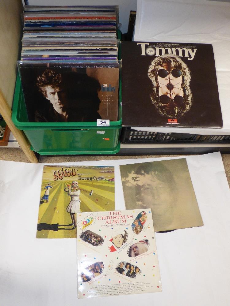 A COLLECTION VINYL RECORDS, INCLUDING JOHN LENNON, TINA TURNER AND GENESIS