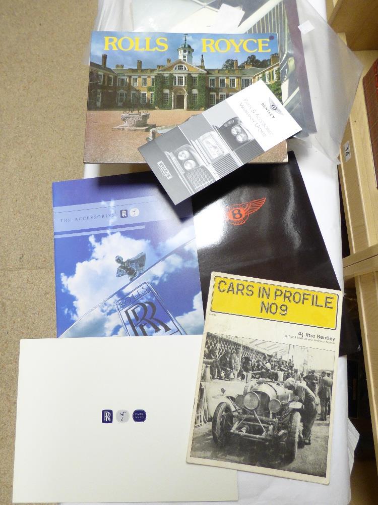 A LARGE SELECTION OF ROLLS ROYCE AND BENTLEY MOTORING EPHEMERA INCLUDING 50 YEARS AT CREWE, PRESS - Image 7 of 9