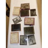 4 BOXED SETS OF PLATE GLASS PHOTOGRAPHS