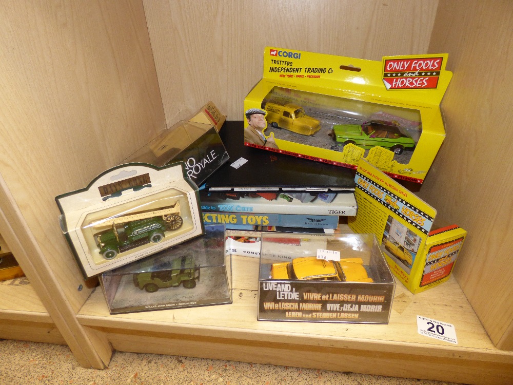 CORGI "ONLY FOOLS AND HORSES" VEHICLES, BOTH BOXED. PLUS OTHER ASSORTED VEHICLES AND TOY
