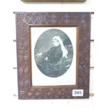 A FRAMED PORTRAIT PHOTOGRAPH OF QUEEN VICTORIA - SIGNED 1885