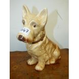 A SYLVAC CERAMIC SEATED TERRIER DOG, 1209, Rd No 778504, 27CM TALL