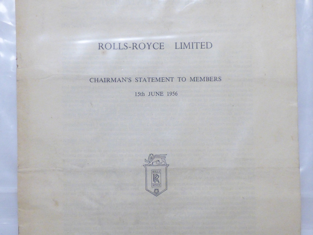 A LARGE SELECTION OF ROLLS ROYCE AND BENTLEY MOTORING EPHEMERA INCLUDING 50 YEARS AT CREWE, PRESS - Image 9 of 9