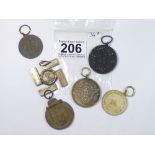 WW2 6 ASSORTED GERMAN MEDALS - NO RIBBONS