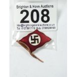 WW2 GERMAN N.S.D.A.P FLAG LAPEL BADGE