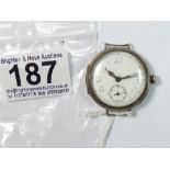 WW1 SILVER WATCH - MACHINE GUN CORPS - DATED 1914