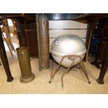 ALUMINIUM TABLE TOP WASHING MACHINE, COPPER BACKPACK SPRAY TANK AND A CASE