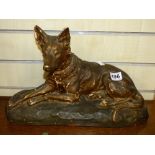 FRENCH ART DECO PLASTER ALSATIAN