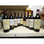 9 BOTTLES OF FRENCH RED WINE, INCLUDING BORDEAUX AND CAHORS