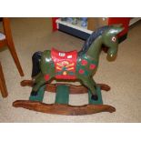 SMALL 20TH CENTURY PAINTED WOODEN ROCKING HORSE