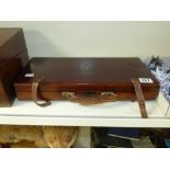 MASONIC REGALIA IN A MAHOGANY CASE WITH BRASS MOUNTS