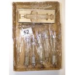 8 X VINTAGE GLASS & METAL SYRINGES