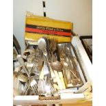 MIXED BOX OF EPNS CUTLERY