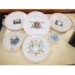 6 PLATES, LATE 18TH / EARLY 19TH CENTURY INCLUDING FORRESTERS, MASONIC AND MORE