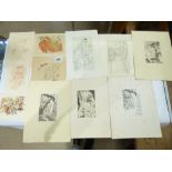 A QUANTITY OF ASSORTED ETCHINGS AND ILLUSTRATIONS, SOME SIGNED AND DATED BY Ru Van ROSSEM