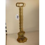 LATE VICTORIAN BRASS CLAW DOOR STOP