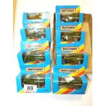 8 X BOXED MATCHBOX MB38 FORD MODEL A DIECAST VEHICLES IN BBC LIVERY 1925