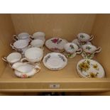 MIXED BONE CHINA TEA SETS INCLUDING RICHMOND & ROYAL COUNTESS, ROYAL ALBERT (INCOMPLETE SETS)