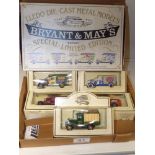 LLEDO DIECAST METAL REPLICA MODELS (X5), AND A BOXED SET OF 4 X LLEDO "BRYANT & MAY" LIMITED EDITION