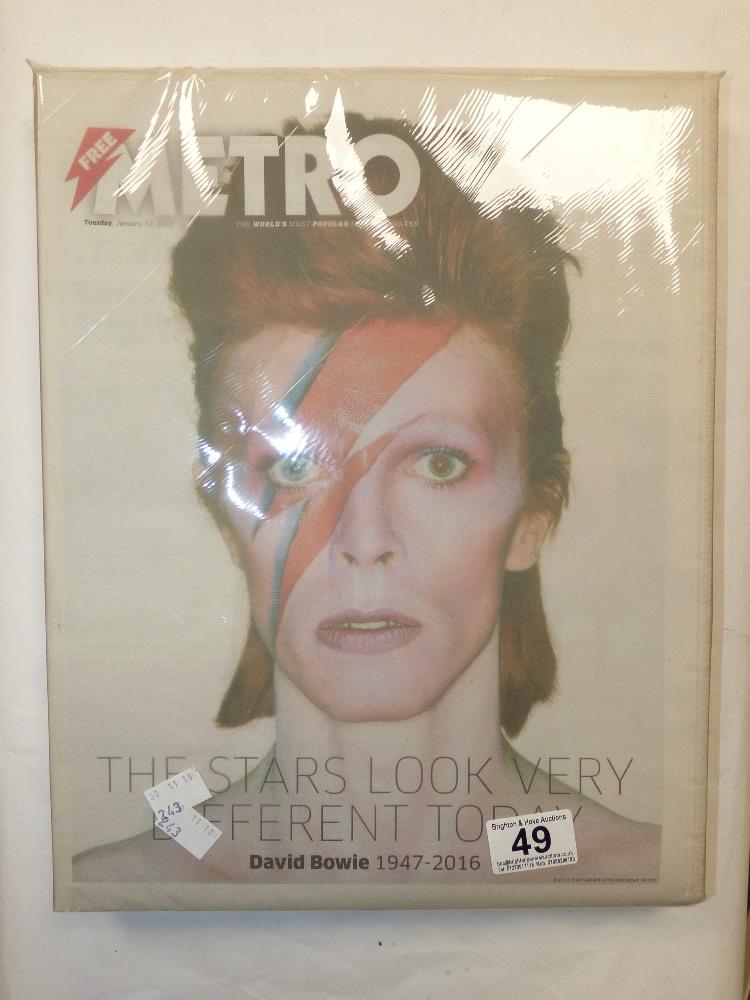 DAVID BOWIE METRO NEWSPAPERS IN MINT CONDITION - Image 2 of 3