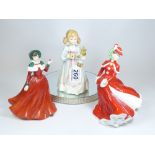 THREE ROYAL DOULTON FIGURES "BUNNIES AT BEDTIME" HN3370; "CHRISTMAS CELEBRATION" HN4721 AND "WINTERS