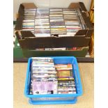 A QUANTITY OF DVDs AND CDs