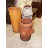 3 TERRACOTTA CHIMNEY POTS