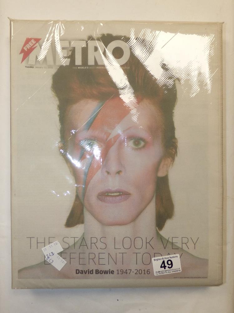 DAVID BOWIE METRO NEWSPAPERS IN MINT CONDITION