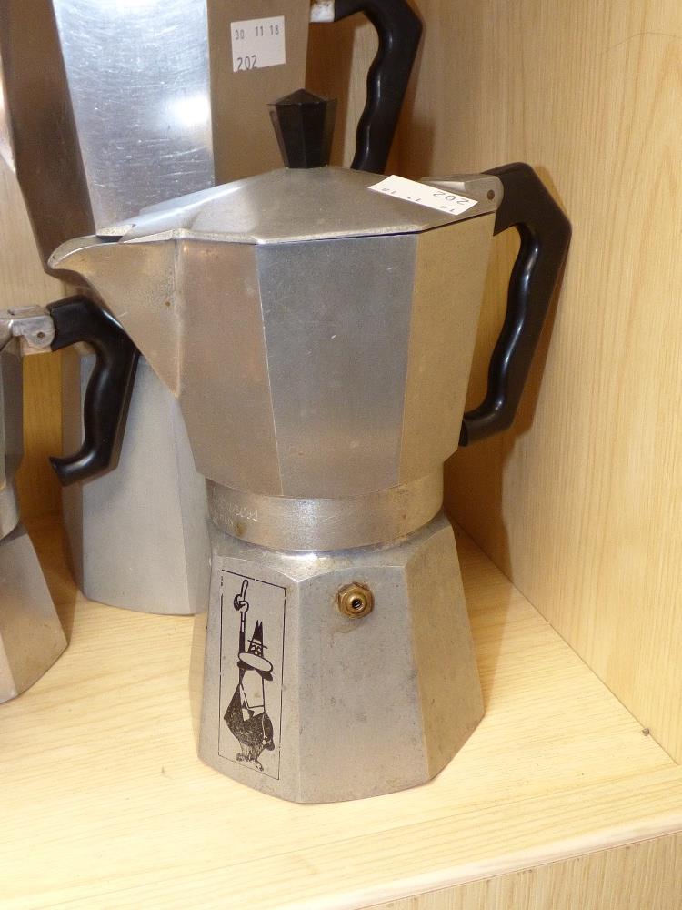 FIVE VINTAGE ALUMINIUM COFFEE POTS INCLUDING CAFFEXPRESS + 1 OTHER - Image 2 of 3