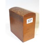 A MAHOGANY AND BURR WALNUT CADDY BOX