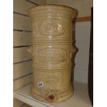 A VICTORIAN GLAZED STONEWARE WATER FILTER