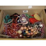 A QUANTITY OF COSTUME JEWELLERY