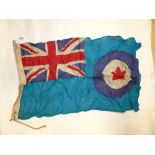 WW2 CANADIAN R.A.F STATION FLAG 55 X 100CM DATED 1942