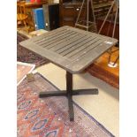 A TEAK GARDEN TABLE (70x70CM)