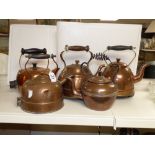 5 COPPER KETTLES