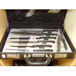 A CASED KNIFE SET BY SOLINGEN - CARVING / CHOPPING / CHEF / COOK