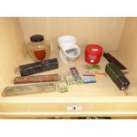 ASSORTED SHAVING RELATED ITEMS INCLUDING DURHAM DUPLEX RAZOR, BRYLCREEM GLASS JAR