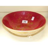 A 20TH CENTURY COALPORT BOWL ON RAISED FEET 26.5CM WIDE