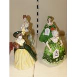 4 COALPORT FIGURES - LADIES OF FASHION