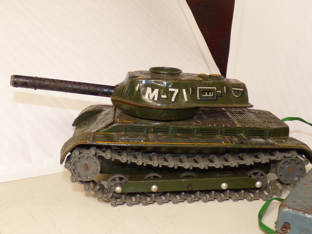 TWO TINPLATE REMOTE CONTROL TOY TANKS - Image 2 of 5