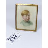 EARLY 20TH CENTURY PAINTING ON IVORY OF YOUNG BOY