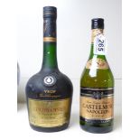 COURVOISIER COGNAC AND CASTELMOR NAPOLEON BRANDY