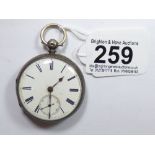 HALLMARKED LONDON 1867 CIRCA STERLING SILVER FUSEE LEVER POCKET WATCH J STARK OF CROYDON WITH