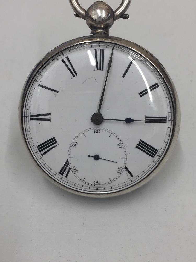 CIRCA 1858 SILVER FUSEE LEVER JA BERRY & SON - ABERDEEN OPEN FACE POCKET WATCH WORKING ORDER - Image 3 of 9
