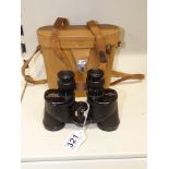 A PAIR OF WWII GB53GA 6 x 30 CANADIAN BINOCULARS DATED 1944, IN ORIGINAL CASE