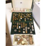 COLLECTION OF BANK NOTES AND COINAGE