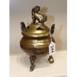 CHINESE BRONZE LIDDED CENSOR 23 CMS