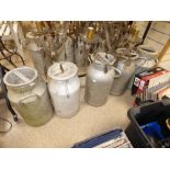 5 ALUMINIUM MILK CHURNS