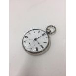 CIRCA 1858 SILVER FUSEE LEVER JA BERRY & SON - ABERDEEN OPEN FACE POCKET WATCH WORKING ORDER