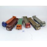 DINKY TOYS : A QUANTITY OF FODEN LORRIES, 1ST CAB AND 2ND CAB INCLUDING GREY & BLUE 1ST CAB. ALL